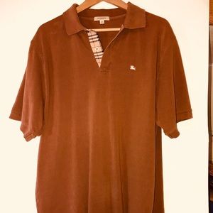 BURBERRY caramel COLOR men’s polo shirt EXCELLENT